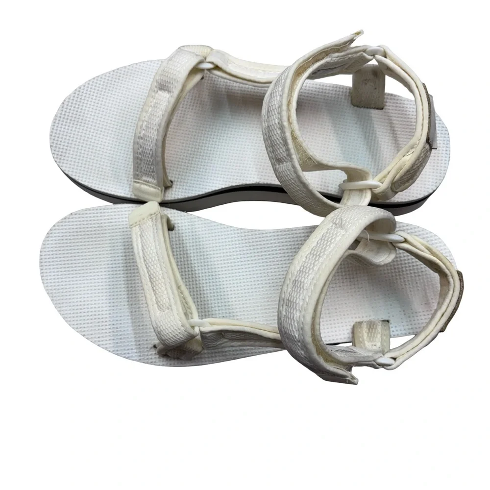 Teva Women's Flatform Universal Mesh Print Platform Sandal White Sz 10